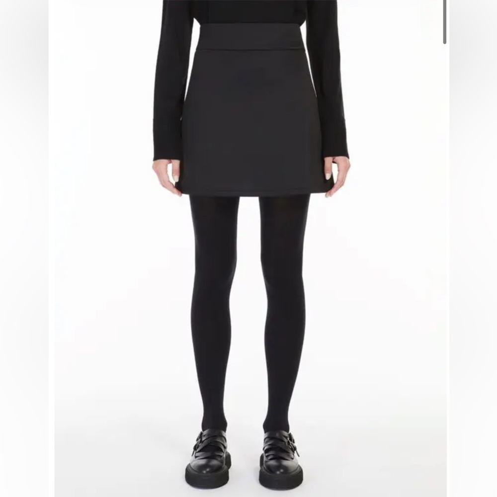 Max Mara scuba fabric mini skirt in black